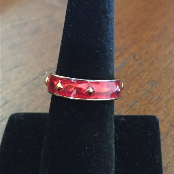 Vintage MONET Stackable Red Rings - Picture 3 of 4
